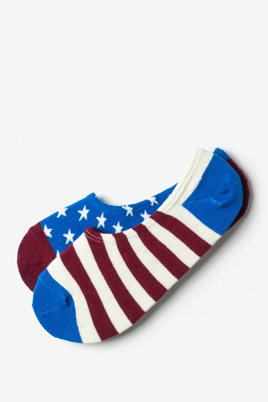Americana Red No-Show Sock
