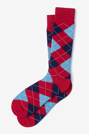 _Argyle Assassin Red Medium-Large Sock_
