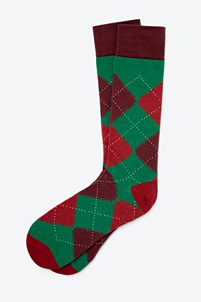 _Argyle Assassin Red Medium-Large Sock_