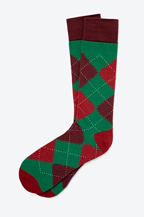 Argyle Assassin Red Sock