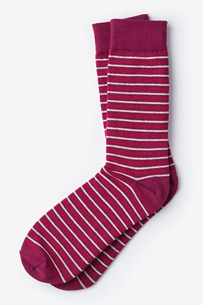 Beverly Hills Stripe Red Sock