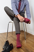 Beverly Hills Stripe Red Sock Photo (2)