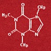 Red Carded Cotton Caffeine Molecule Medium-Large Sock