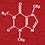 Red Carded Cotton Caffeine Molecule Medium-Large Sock