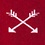 Red Carded Cotton Crossed Arrows Medium-Large Sock