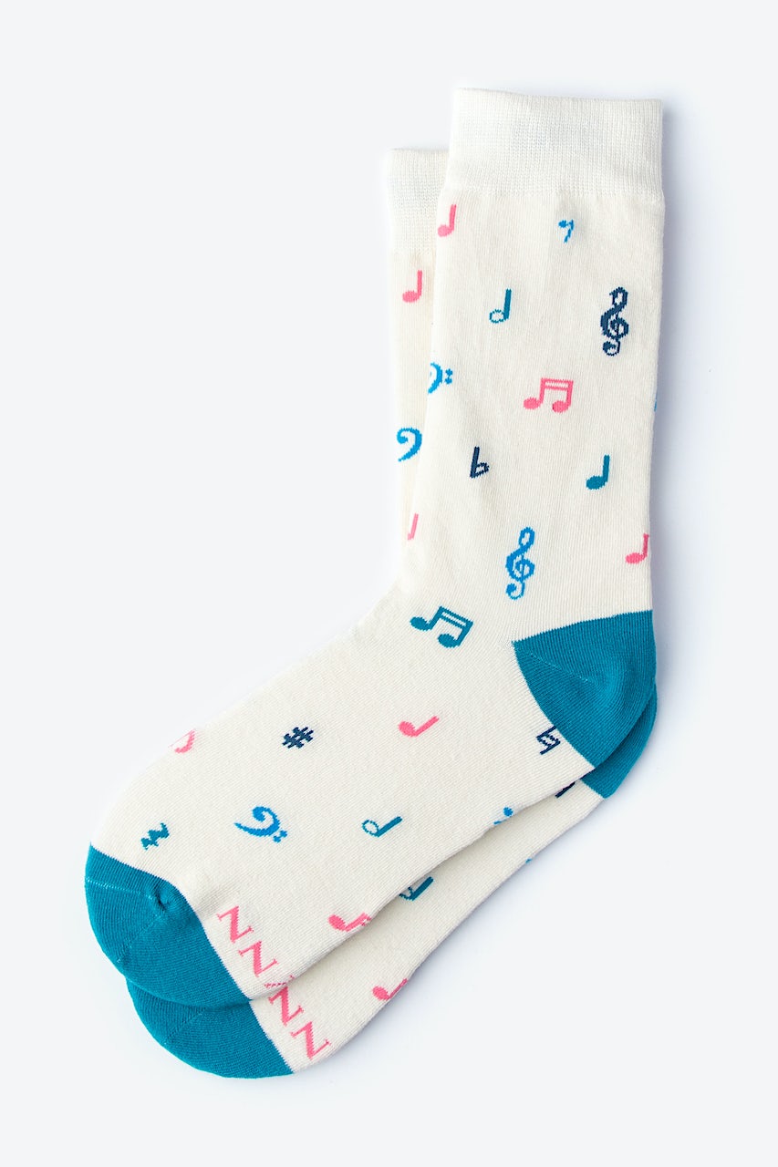 Music Note Red His & Hers Socks Photo (2)