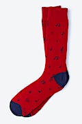 Music Note Red His & Hers Socks Photo (1)