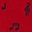 Music Note Red Sock