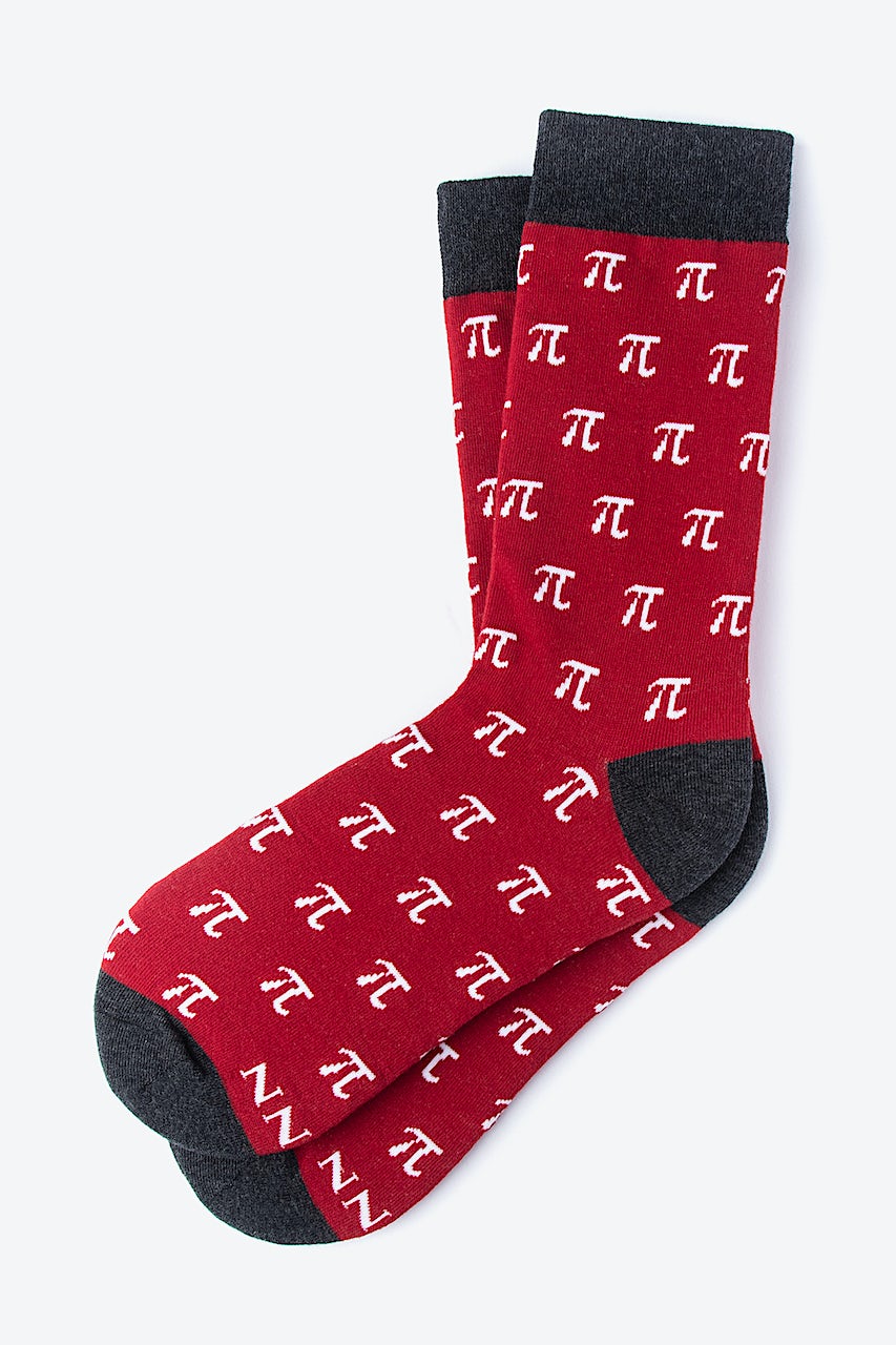 Pi Is Forever Red His & Hers Socks Photo (2)