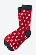Pi Is Forever Red His & Hers Socks Photo (2)