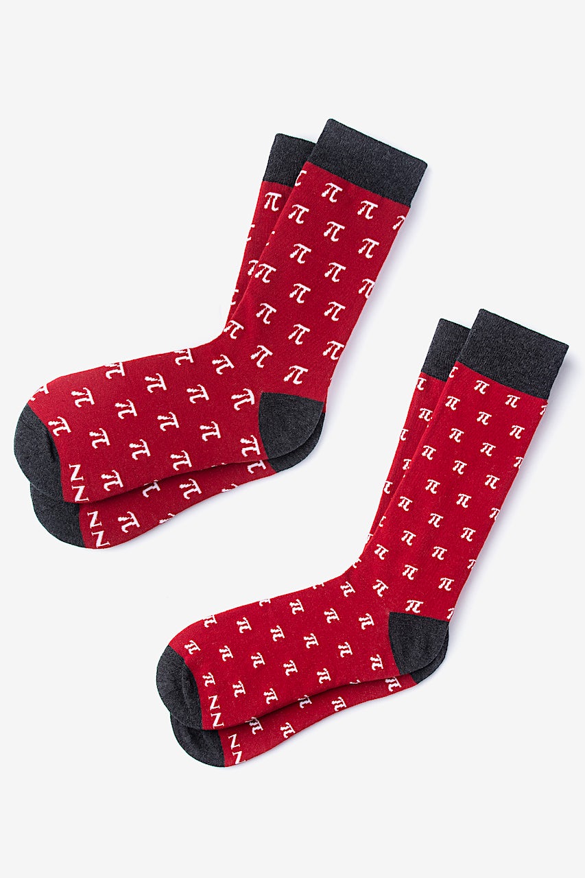Pi Is Forever Red His & Hers Socks Photo (0)