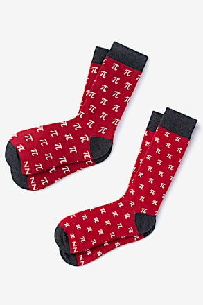 Pi Is Forever Red His & Hers Socks