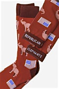 Republican Elephants Red Medium-Large Sock Photo (1)