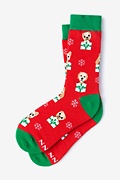 Santa's Li'l Yelpers Red Small-Medium Sock Photo (0)