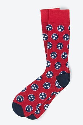 _Tennessee State Flag Red Sock_