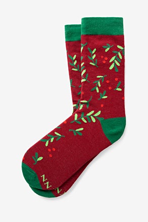 Under the Mistletoe Red Women's Sock