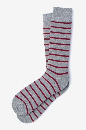 _Virtuoso Stripe Red Sock_