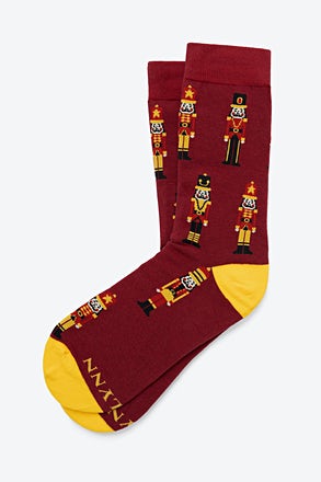 _What's Crackin' Nutcracker Red Small-Medium Sock_
