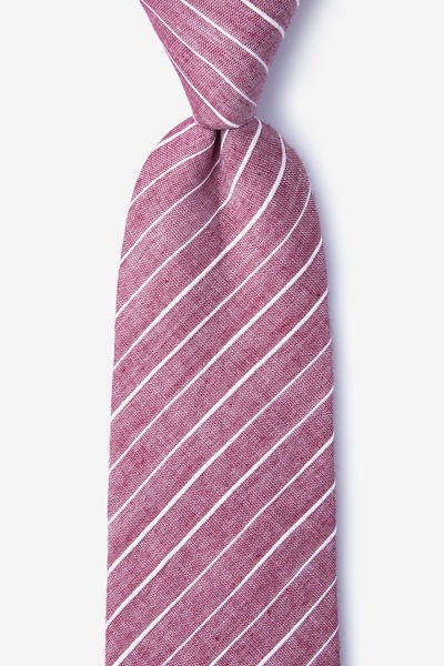 Red Cotton Ash Extra Long Tie | Ties.com