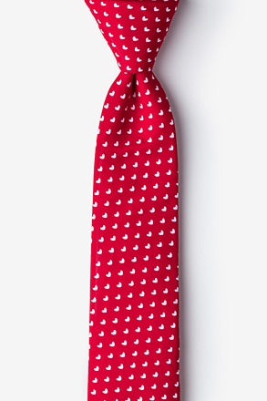 _Bandon Red Skinny Tie_