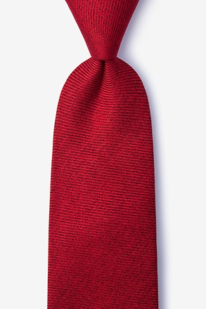 _Beau Red Extra Long Tie_