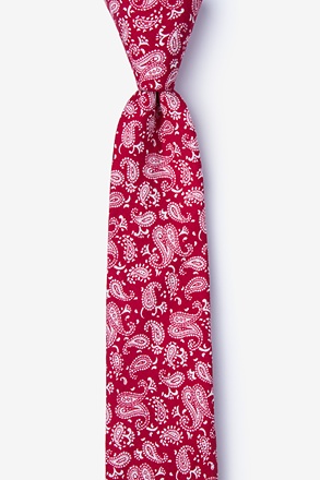 Blaze Red Skinny Tie