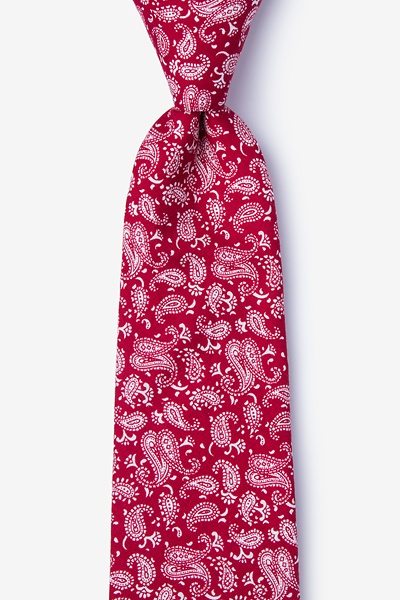 Red Cotton Blaze Tie