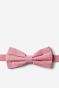 Chamberlain Check Red Pre-Tied Bow Tie Photo (0)