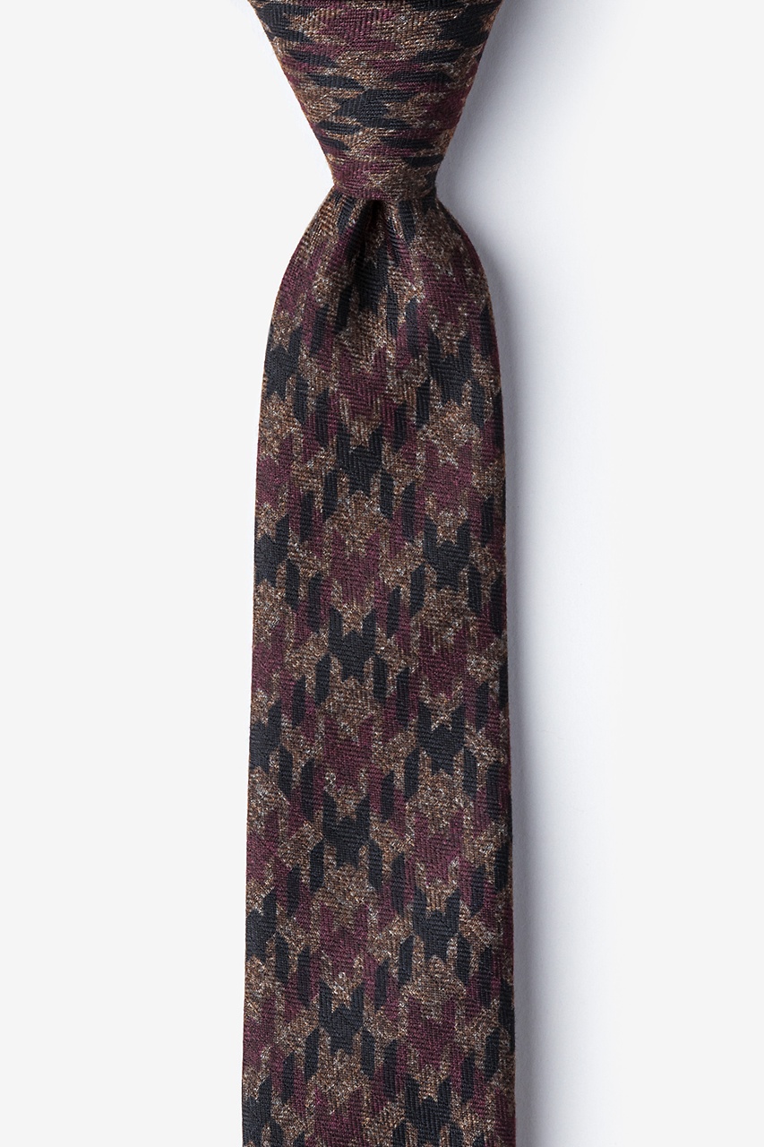 Red Cotton Chandler Skinny Tie