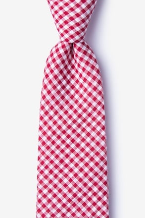 Chardon Red Extra Long Tie