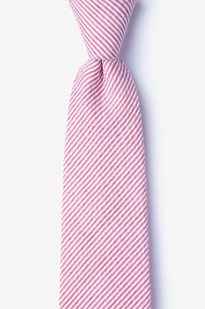 _Cheviot Red Extra Long Tie_