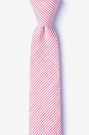 _Cheviot Red Skinny Tie_