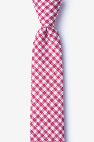 Red Cotton Clayton Skinny Tie