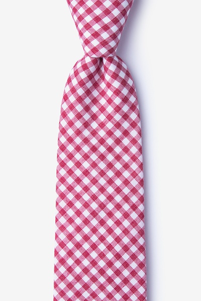 Red Cotton Clayton Tie