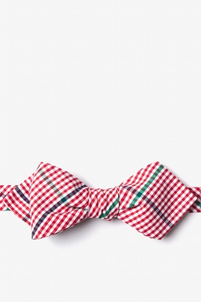 Douglas Red Diamond Tip Bow Tie