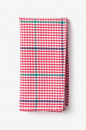 _Douglas Red Pocket Square_