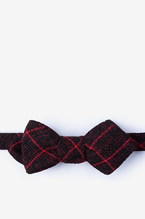 Fletcher Red Diamond Tip Bow Tie