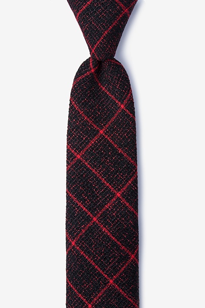 Red Cotton Fletcher Skinny Tie