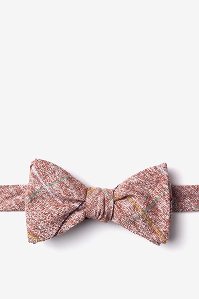 Red Cotton Globe Self-Tie Bow Tie