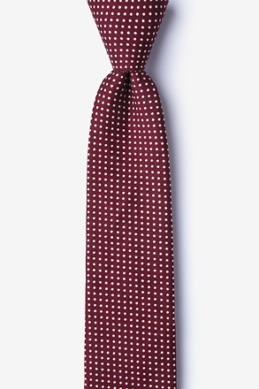 _Gregory Red Skinny Tie_