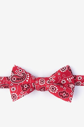Grove Red Self-Tie Bow Tie