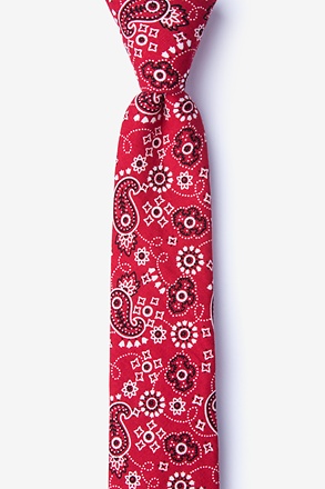 _Grove Red Skinny Tie_