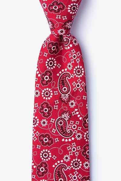 Red Cotton Grove Tie
