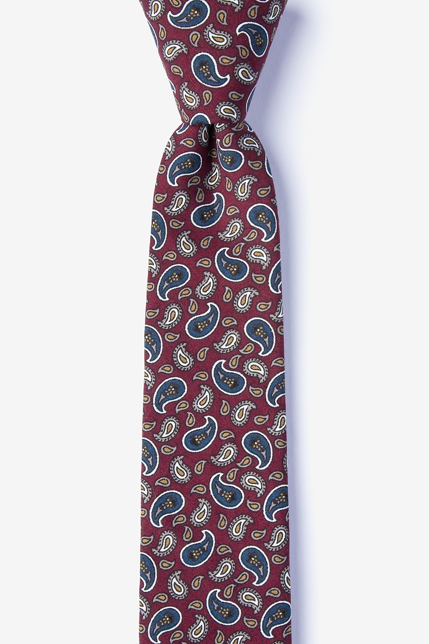 Red Cotton Hamilton Skinny Tie | Ties.com