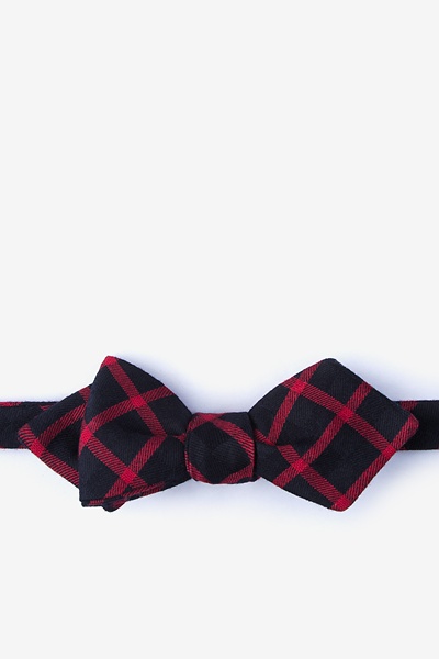 Red Cotton Joaquin Diamond Tip Bow Tie | Ties.com