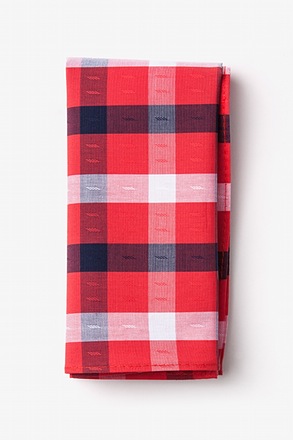 Kennewick Red Pocket Square