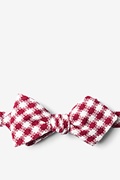 Kingman Red Diamond Tip Bow Tie Photo (0)