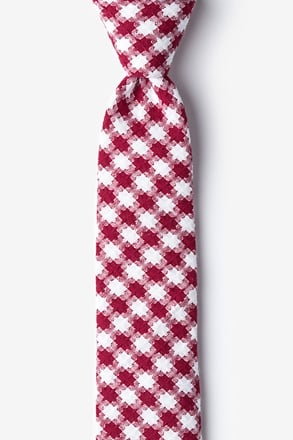 Kingman Red Skinny Tie