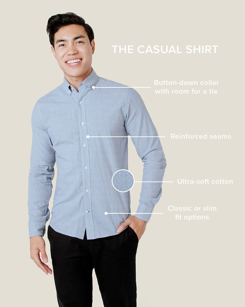Lucas Red Business Casual Shirt Photo (5)