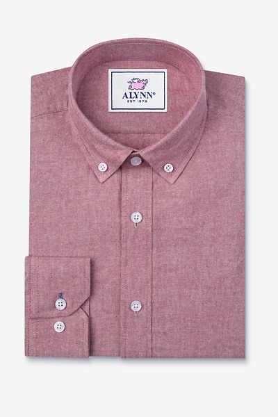 Red Cotton Lucas Business Casual Shirt